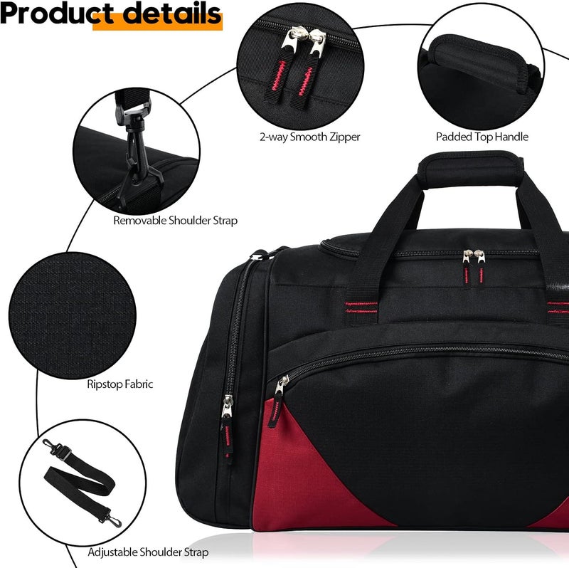 uarition Store Mens Gym Bag, 55L Large Sports Duffle Bags, Workout Bags Lightweight - Image 3